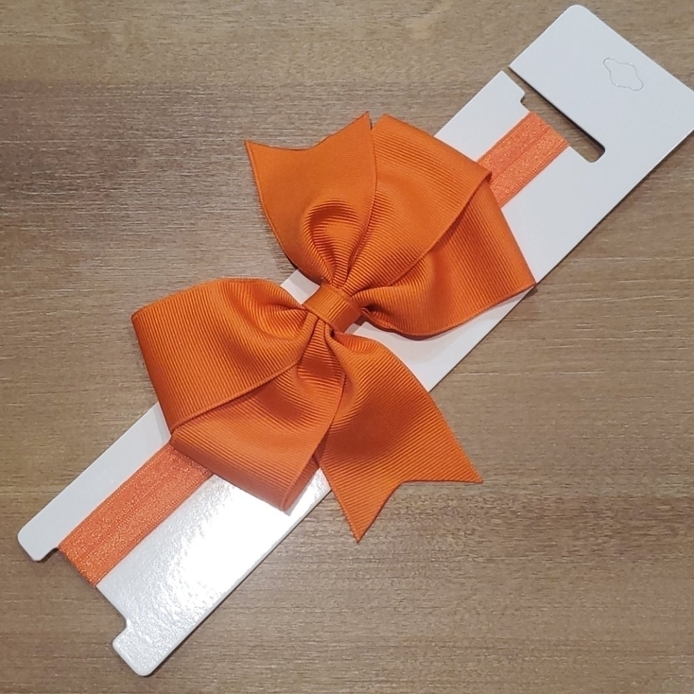 NWT Boutique Hairbow Headband Orange
